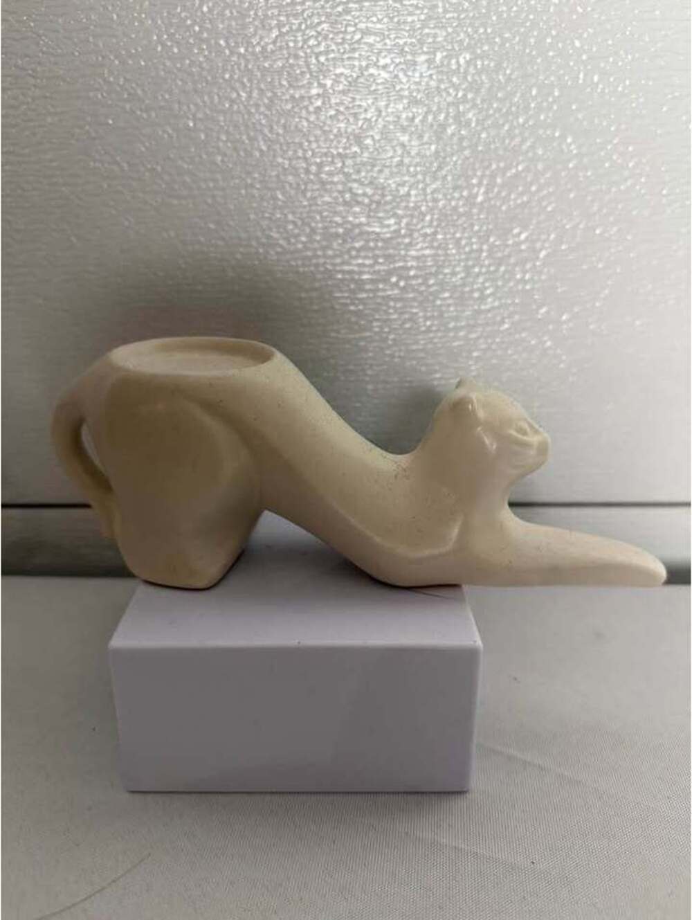 Ceramic Stretching Cat Candle Holder